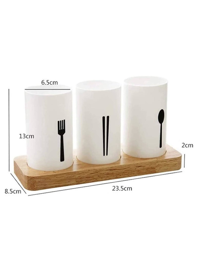 3 Pcs Chopsticks, Fork, Spoon Classification Storage Box