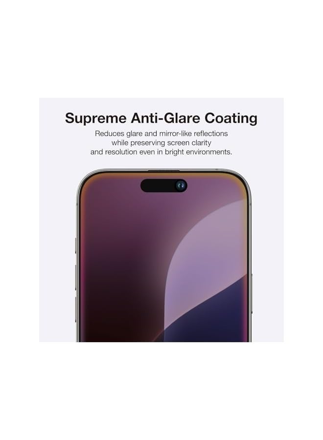 بروماس غطاء كامل من زجاج الخصوصية لهاتف iPhone 16 PRO واقي شاشة من الزجاج المقسى مع صينية سهلة التركيب - [خصوصية 28 درجة 2.75D] - Image 3