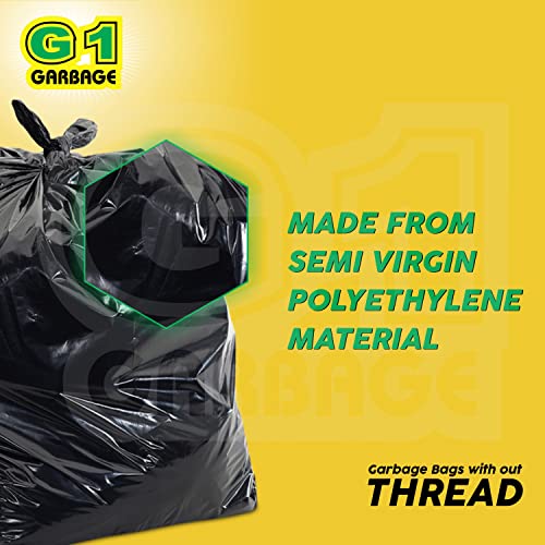G1 G 1 Garbage Bags/Dustbin Bags/Trash Bags | Jumbo - 30 X 50-2 Pack | Black | For Home Office Parks Hospitals | Combo Packs | - Image 3