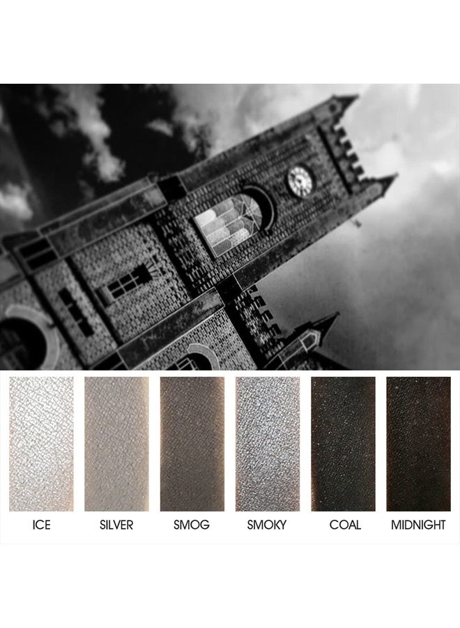ecofavor Black Smoky Eye shadow Palette, DE'LANCI PANDA 9 Colors True Black Dark Grey Smokey Eyeshadow Palette Goth Makeup Pallet, 9 Soft Matte Shimmer High Pigmented Basic Black White Gray Shade for Halloween - Image 5