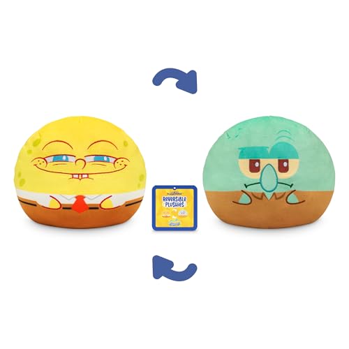TeeTurtle دبدوب تي تيرتل سبونجبوب سكويربانتس 6" قابل للعكس - سبونجبوب سكويربانتس وسكويدوارد تينتاكلز - أصدقاء بيكيني بوتوم حصري من أمازون - حيوان محشو ناعم كيوت كاواي - Image 3