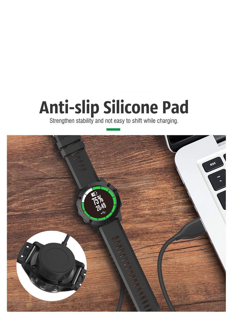 Barakah بديل لكابل الشحن، محطة شحن USB مع قاعدة مزامنة البيانات متوافقة مع ساعة Garmin Vivoactive 3/Fenix 5 5S 5X/6 6S 6X الذكية - Image 5