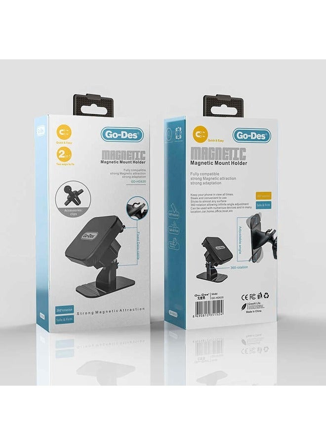 ELTRAZONE 2-in-1 Magnetic Flexible Phone Holder GD-HD635 – Adjustable and Versatile Mounting Solution - Image 1