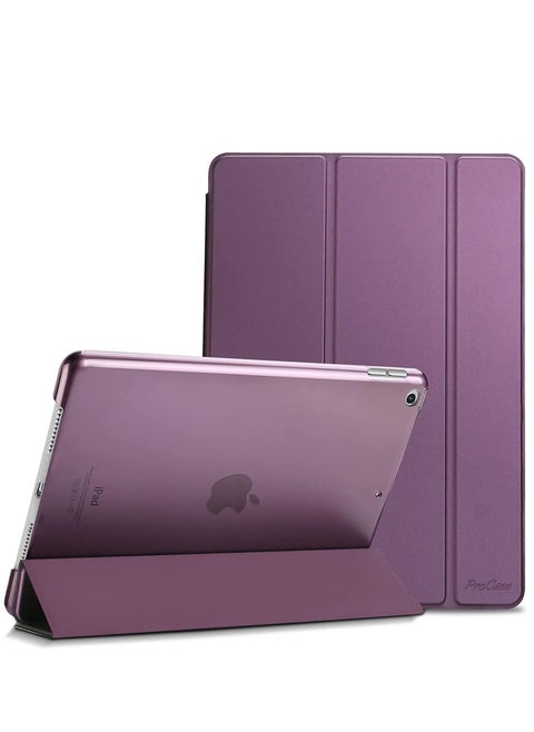 iPad 10.2 Case - Compatible with 9th Generation (2021), 8th Generation (2020), 7th Generation (2019) - Slim Translucent Hard PC Protective Smart Cover with Stand - Purple