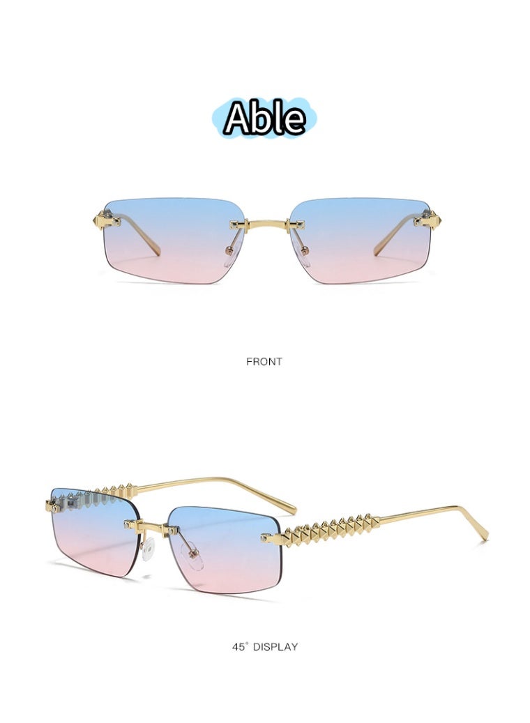 ABLE 【2025New Glasses】Neutral Polarized Sunglasses - UV400 UV Protection, High-Definition Anti-Glare, Gold Frame - Suitable for Fishing/Shopping/Driving/Travel/Parties, Fashionable Facial Accessory - Image 2