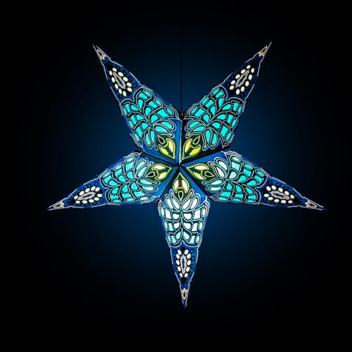 ME  YOU ME & YOU Paper Star Decoration – Perfect for Diwali, Birthday, Christmas & New Year, Ideal for Indoor/Outdoor Festive Decor, Reusable & Lightweight- Blue Color 61 CM - Image 1