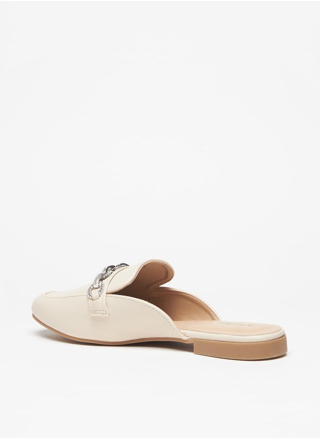 Flora Bella - Women's Embellished Slip-On Mules - Image 1