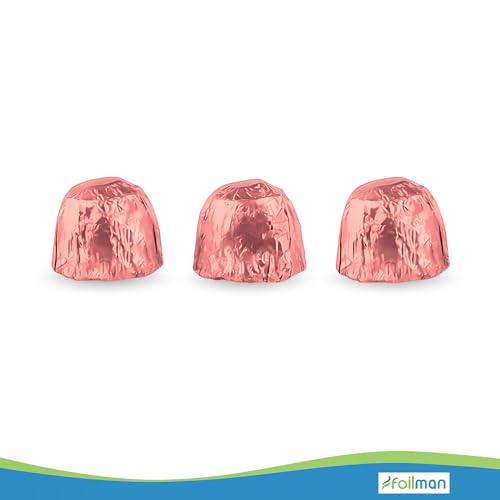 Foilman Confectionery Chocolate/Candy Wrapper Foil sheets DIY Candy and Chocolate Wrapping For All Occasions - Pack of 500 Sheets - 3 x 3 Inch (Rose Gold) - Image 2