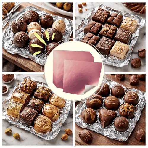 Foilman Confectionery Chocolate/Candy Wrapper Foil sheets DIY Candy and Chocolate Wrapping For All Occasions - Pack of 500 Sheets - 3 x 3 Inch (Rose Gold) - Image 5