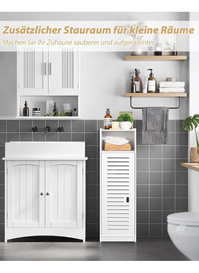 TPGP Waterproof Bathroom Cabinets, Storage Accessories Floor Standing Cabinet for Bathroom, Furniture for Bedroom Kitchen Hallway, Storage Cupboard Unit with Daily use Layer  - Image 4