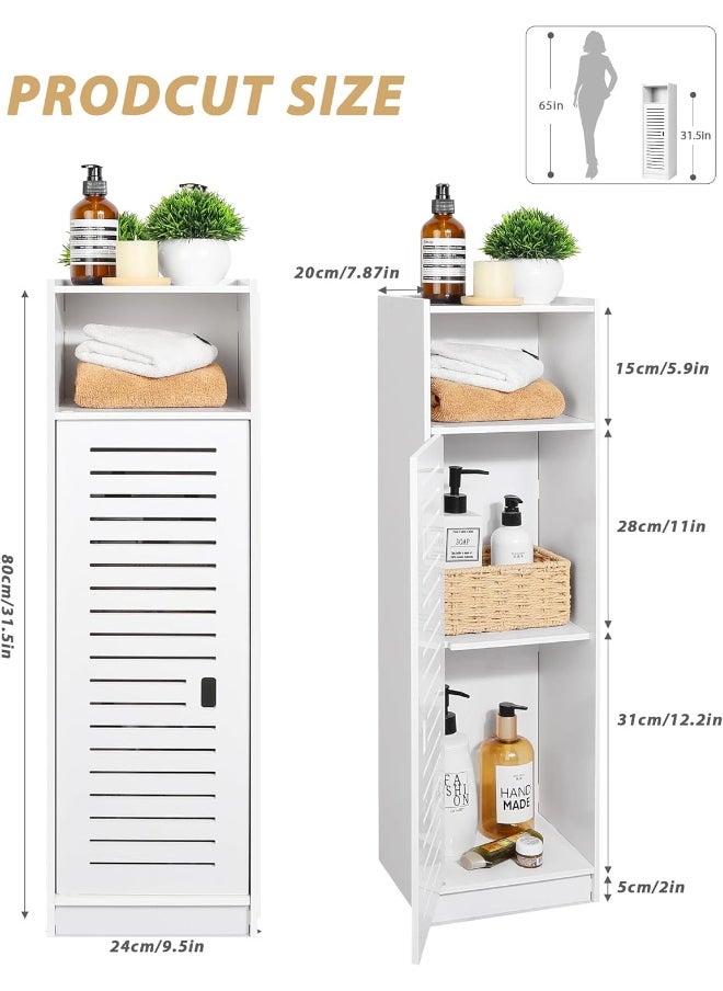 TPGP Waterproof Bathroom Cabinets, Storage Accessories Floor Standing Cabinet for Bathroom, Furniture for Bedroom Kitchen Hallway, Storage Cupboard Unit with Daily use Layer  - Image 2