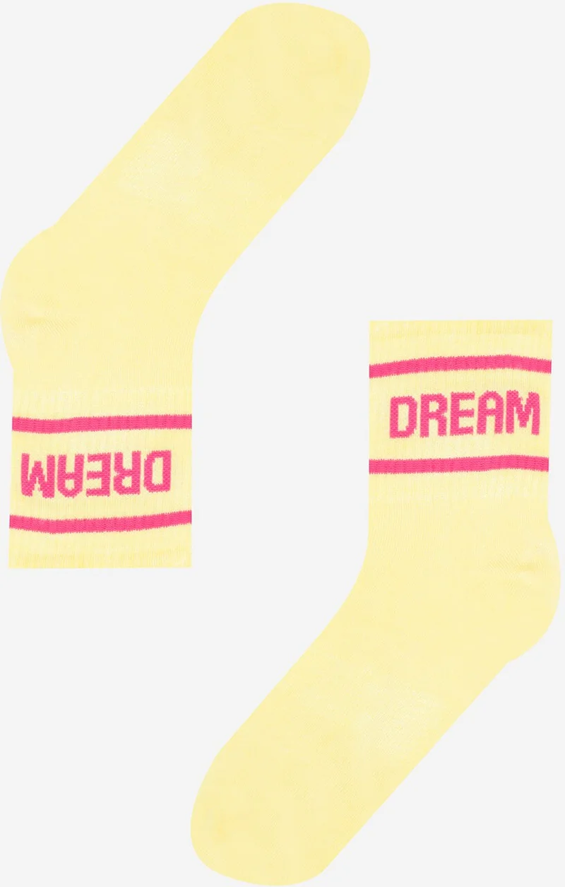 ان بي بي Yellow Dream Slogan Printed Socket Socks
