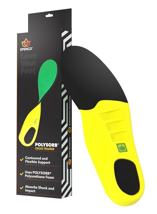 Spenco Polysorb Cross Trainer Athletic Cushioning Arch Support Shoe Insoles Women's 9-10.5/Men's 8-9.5  - Image 1
