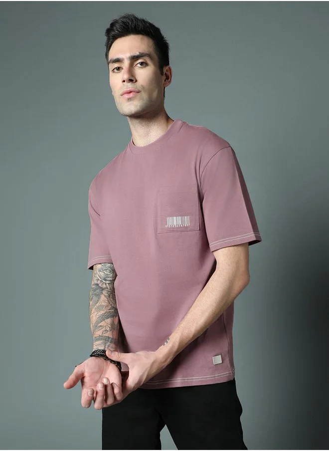 HIGH STAR Graphic Print Contrast Stitch Trim T-Shirt by Styli