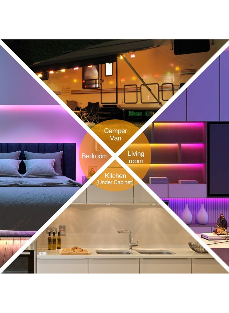 DC 5V-24V 30A LED Double Knob Dimmer, PWM Dimming Controller, Dual Color Temperature Dimmer with Off On Switches, Adjustable for CCT and Single Channel 5050 3528 Light Strips, Control Brightness