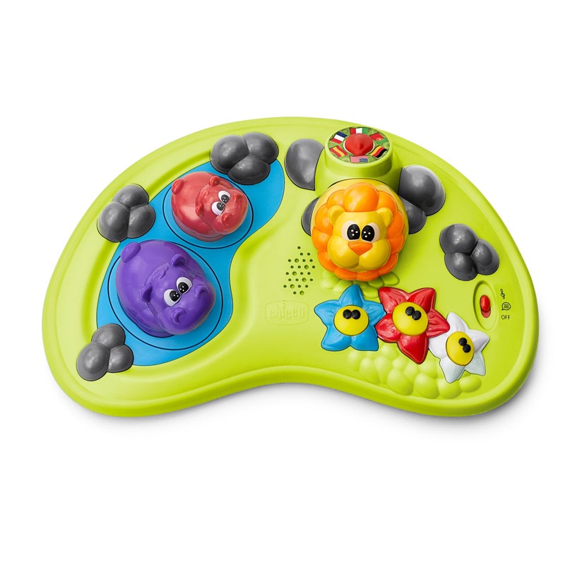 Chicco عربة أطفال شيكو ووكی توكی القابلة للطي، صينية لعب متعددة اللغات مع موسيقى وأضواء، 3 ارتفاعات قابلة للتعديل، وسادات فرامل، للأطفال حتى 26 رطلاً، قابلة للطي بشكل مدمج | دوائر/رمادي/أخضر - Image 4
