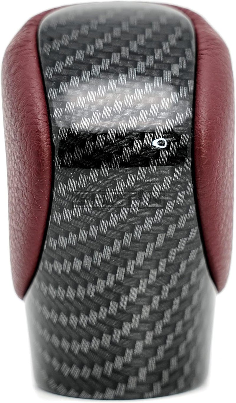 SHIFTIN Premium Gear Shift Knob for Lexus ES GS GX NX RC RX - Rioja Red Rose/Carbon Fiber Pattern - Image 3