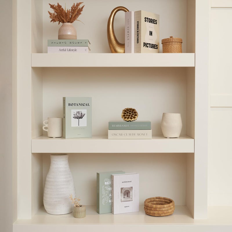 ZICOTO Beautiful Decorative Books - Set of 9 Boxes Enhance Your Coffee Table, Bookshelf or Mantel Shelf Decor - Aesthetic Fake/Faux Books for Modern Home Decoration, Photo Storage and as a Keepsake Box - Image 2