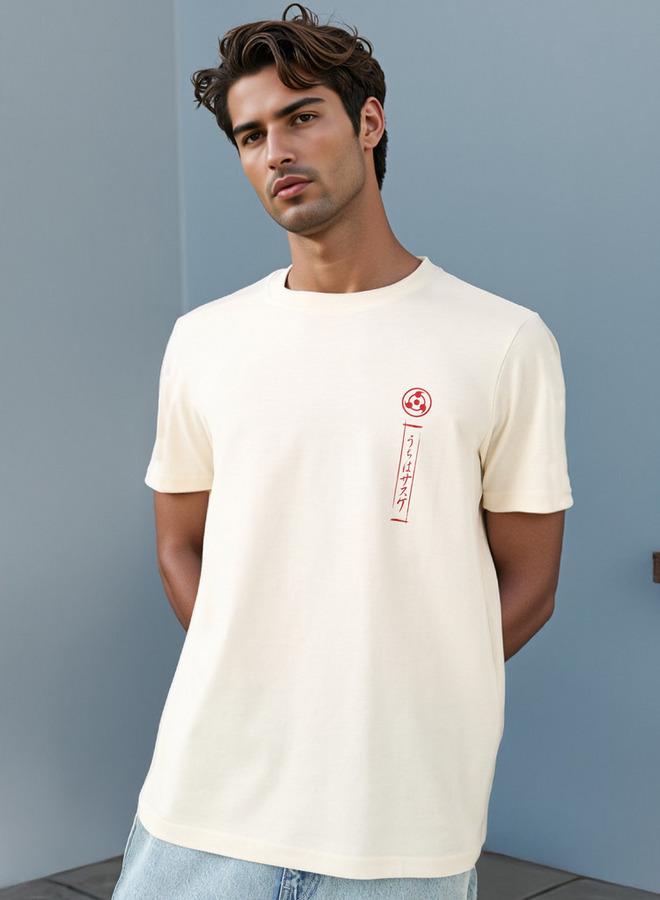 سبلاش فيڤ تيشيرت بياقة مستديرة بطبعة كاكاشي - Image 3