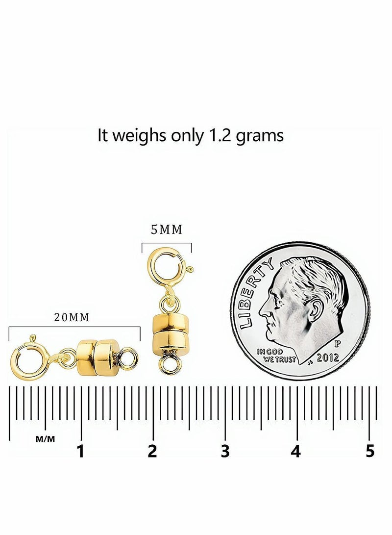 Y&D Magnetic Clasp Converter for Necklace, 4 Pieces Necklace Closures Connector, Jewelry Clasps Connector Chain Extender Bracelet Crafts (2 Gold, 2 Silver) - Image 4