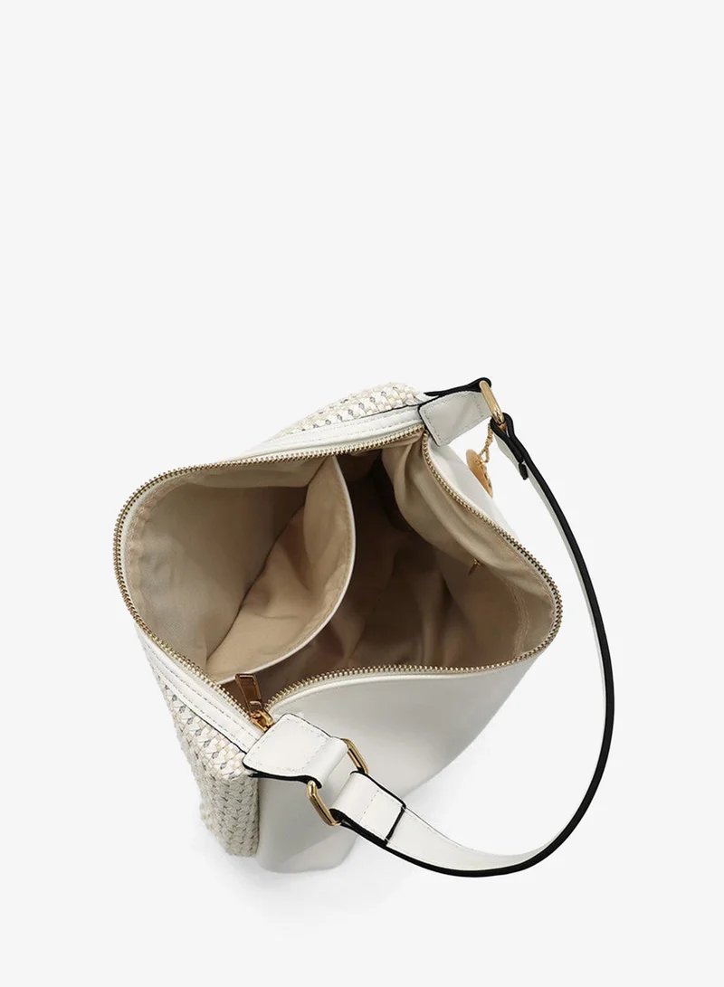Marina Galanti  Marina Galanti Cheremule Perforated Hobo Bag - White for Women | Best Price UAE