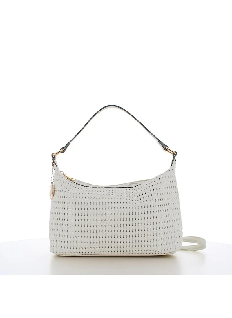 مارينا جالانتي Marina Galanti Cheremule Perforated Hobo Bag - White