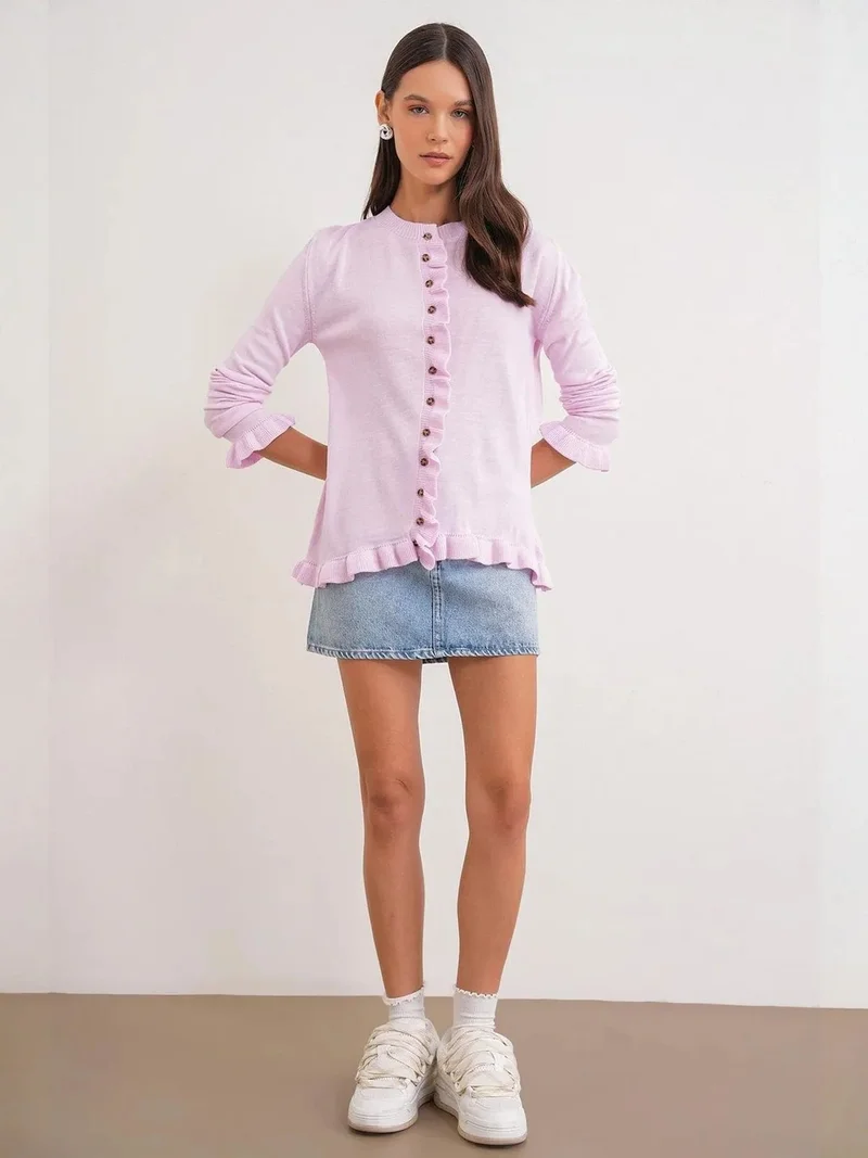 ميكسراي كارديجان مضلع مكشكش من مزيج راي