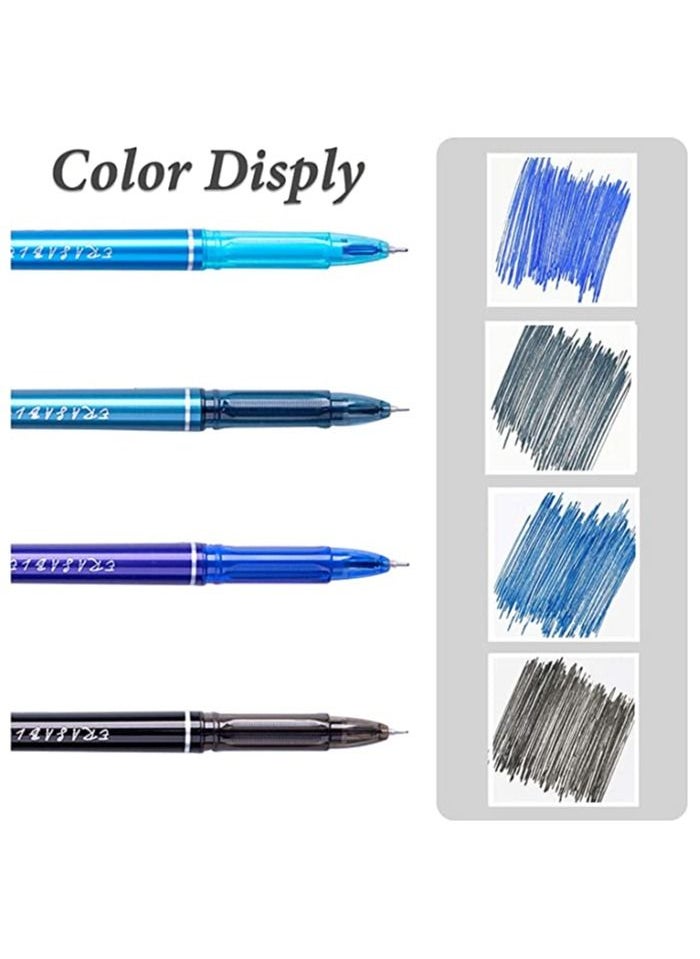SYOSI - Erasable Pens, 8 Pcs Retractable Erasable Gel Pens Clicker, 0.5mm 4 Colors, Make Mistakes Disappear, for Writing, Note Taking and Crossword Puzzles, School Supplies, Drawing Writing Planner - Image 1
