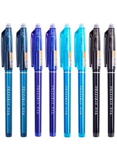 Erasable Pens, 8 Pcs Retractable Erasable Gel Pens Clicker, 0.5mm 4 Colors, Make Mistakes Disappear, for Writing, Note Taking and Crossword Puzzles, School Supplies, Drawing Writing Planner