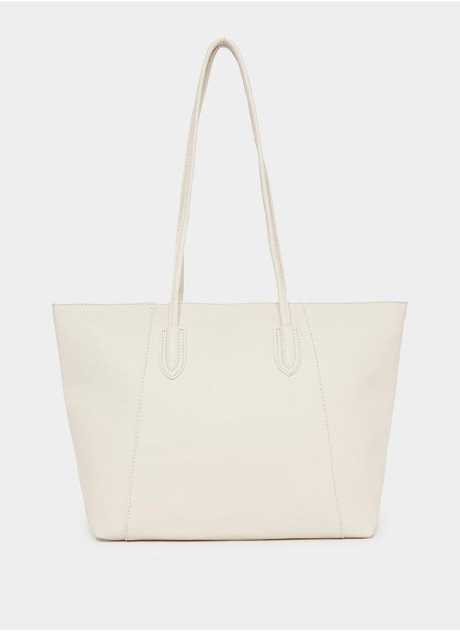 Styli Solid Ribbon Detail Shoulder Bag  - Image 2