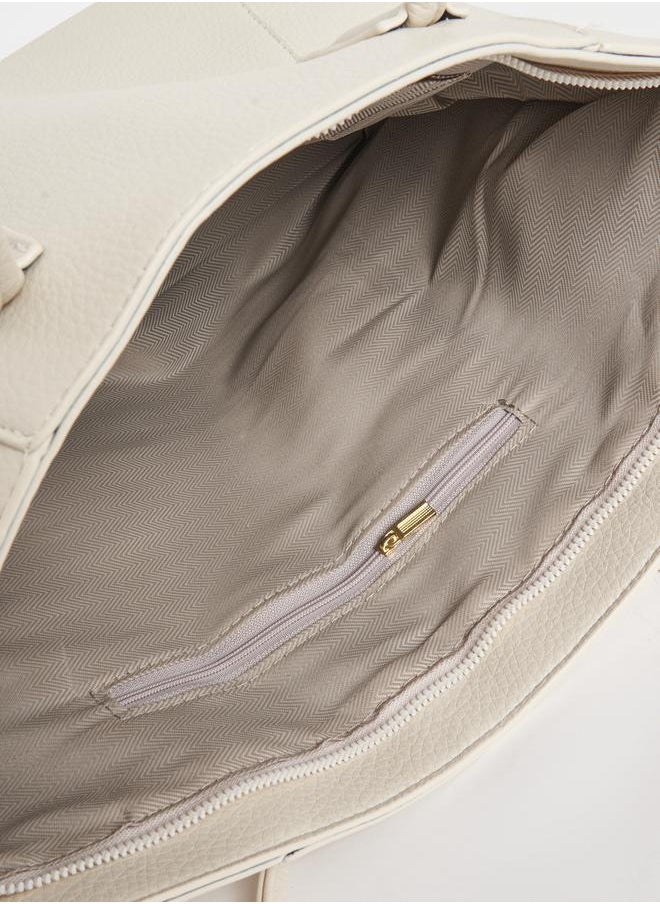 Styli Solid Ribbon Detail Shoulder Bag  - Image 4