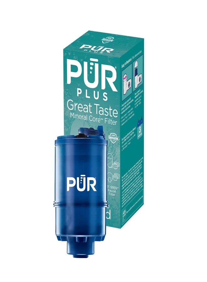 PUR PLUS Faucet Mount Replacement Filter 1-Pack, Genuine PUR Filter, 3-in-1 Powerful, Natural Mineral Filtration, Lead Removal, Blue (RF99991) - Image 1