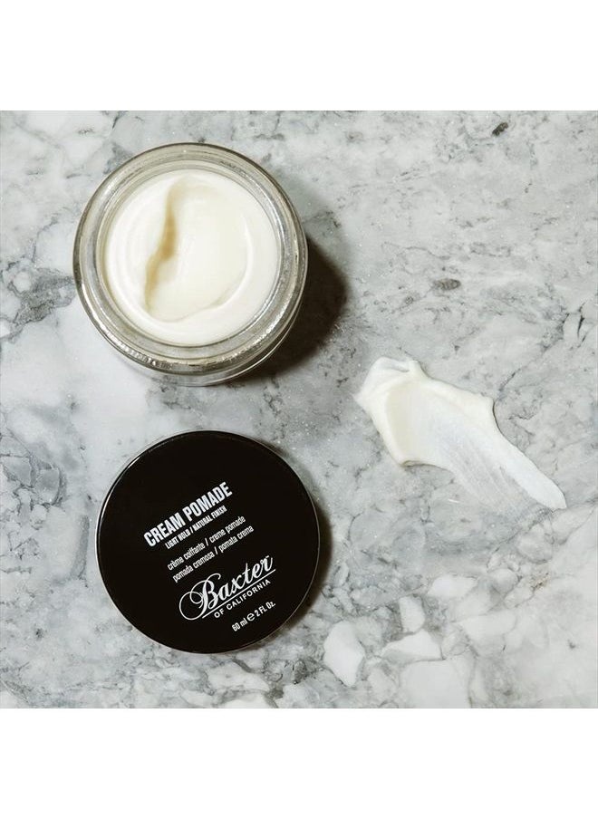Baxter of California - Cream Pomade for Men and Women, Natural Finish, Light Hold, Barbershop Quality, Smooths Classic Looks, Perfect for Texturizing Straight or Wavy Hair, 2 Ounce - Image 1
