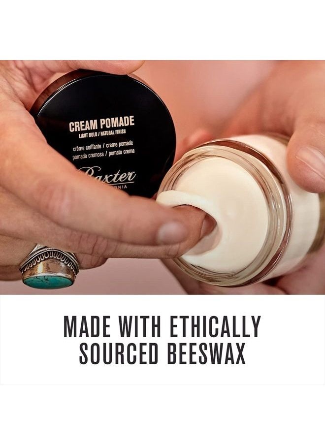 Baxter of California - Cream Pomade for Men and Women, Natural Finish, Light Hold, Barbershop Quality, Smooths Classic Looks, Perfect for Texturizing Straight or Wavy Hair, 2 Ounce - Image 1
