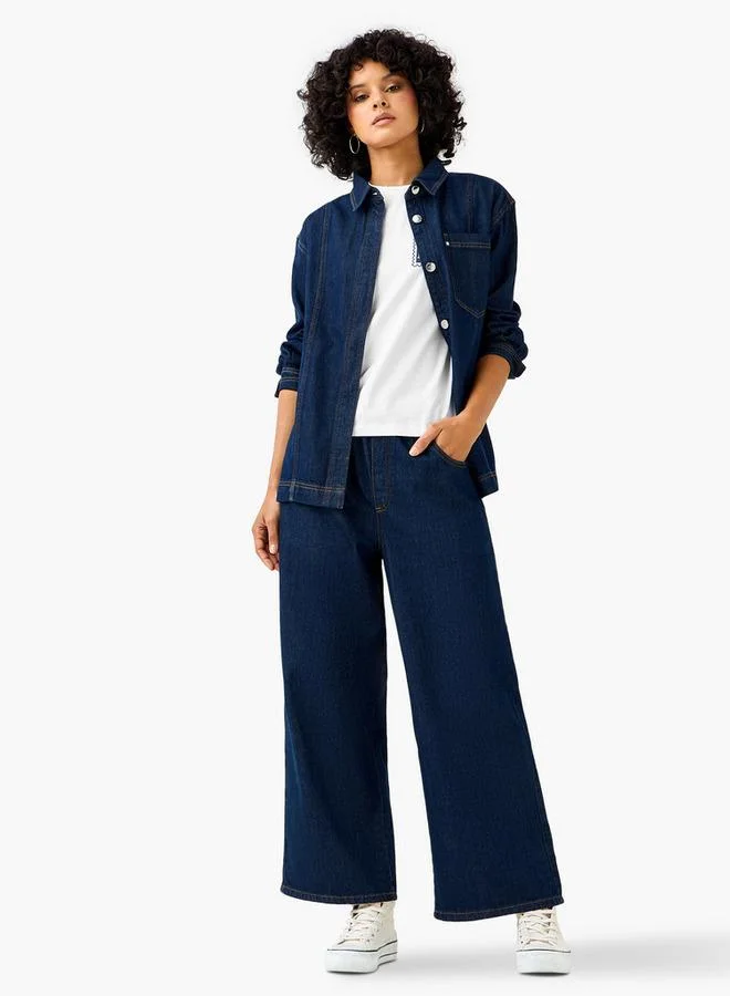 سبلاش فيڤ جينز لي كوبر بخصر برباط وقصة عادية