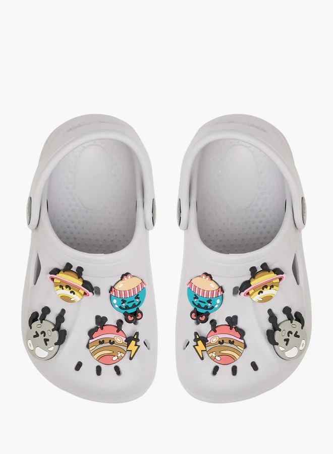 Aqua Boys Jibbitz Accent Clogs with Backstrap