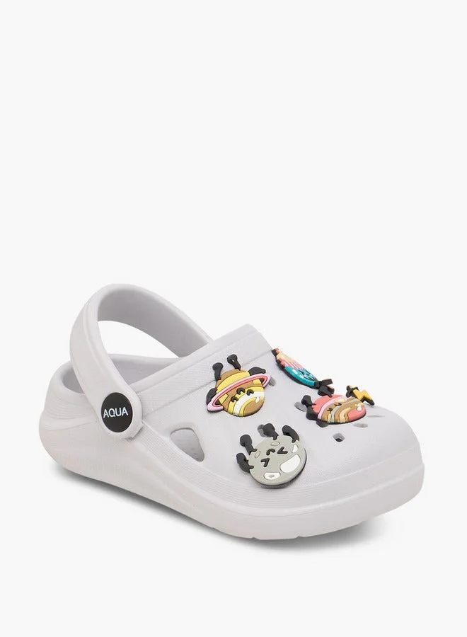 Aqua Boys Jibbitz Accent Clogs with Backstrap