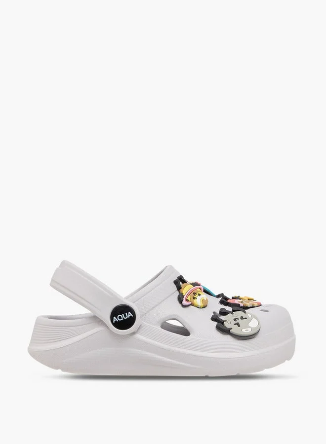 Aqua Boys Jibbitz Accent Clogs with Backstrap