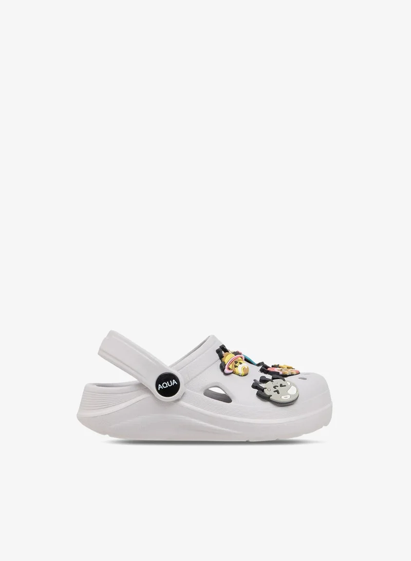 Aqua Boys Jibbitz Accent Clogs with Backstrap