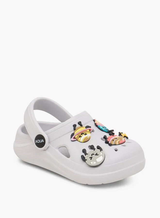 Aqua Jibbitz Accent Clogs With Backstrap