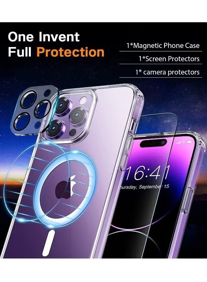TIGER iPhone 16 Pro Magsafe Case Cover – 9H Tempered Glass, Camera Lens Protector, Ultra Thin, Scratch Resistant, Drop Protection, Anti-Yellowing Magnetic Back Cover for iPhone 16 Pro 2024 - Image 3