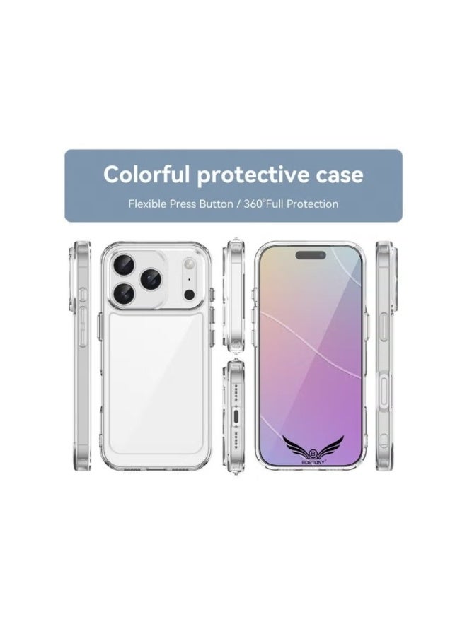 iPhone 17 Pro Max Case Clear, Slim Scratch Resistant Anti-Drop iPhone 17 Pro Max Cover Shockproof Protective Phone Case for iPhone 17 Pro Max 6.9 inch - Image 4