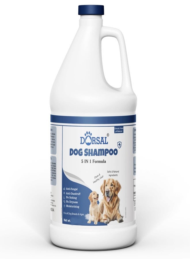 Dorsal Dog Shampoo, 500ml, 5-in-1 Formula, Anti-Fungal, Anti-Dandruff, No Itching, Moisturising & pH Balanced, All Breeds