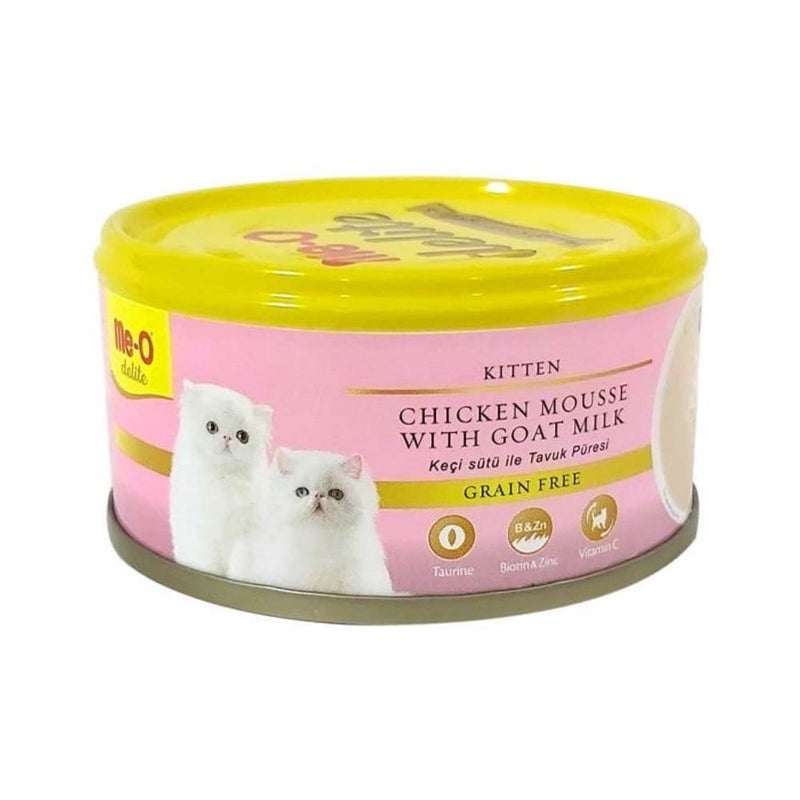 Me-O Delite Canned Chicken Mousse with Goat Milk for Kitten 80g