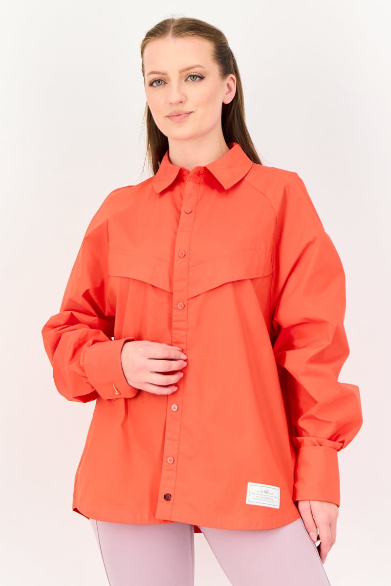 Nike Women Sportswear Fit Long Sleeve Outdoor Top, Red - Image 1