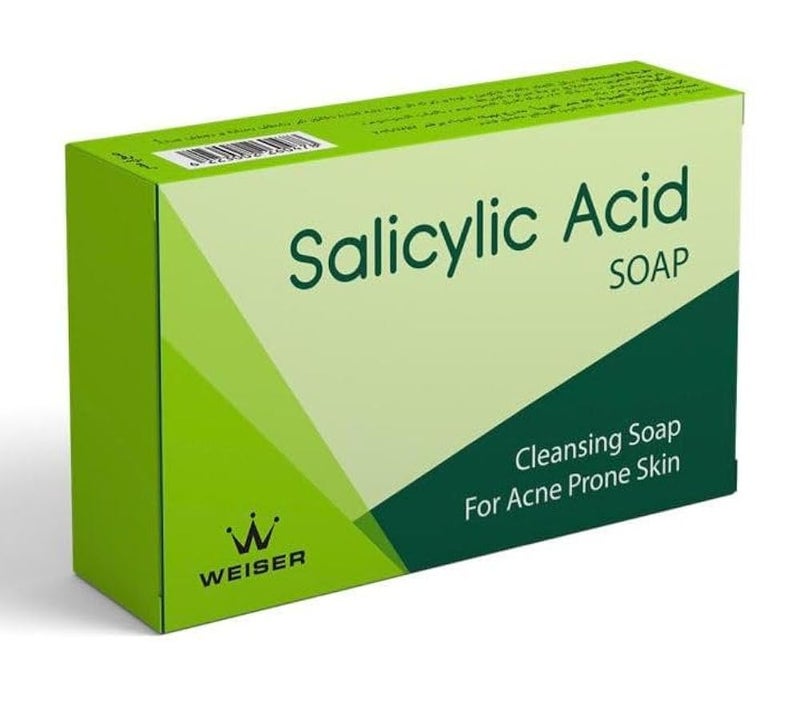 WEISER Salicylic Acid Soap, Cleansing Soap for Acne Prone Skin 45GM - Image 1