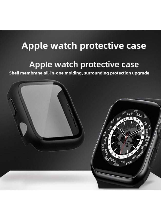 Generic - For Apple Iwatch8 Protective Case All-inclusive Watch Case Iwatchs9 Case Film Integrated Protective Case PC Matte-Color:Khaki (with Packaging)-Dimensions:41mm - Image 1