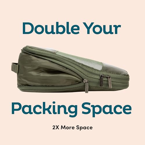 Nook Theory 6-Pack Large Compression Packing Cubes for Travel - Lightweight Compression Packing Cube Set, Water-Resistant Luggage Organizer Bags & Suitcase Organizers, Travel Cubes for Carry-On, Checked Luggage - Image 3