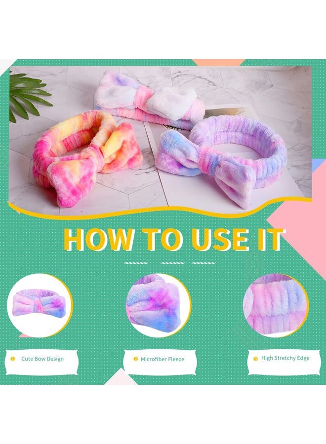 WSYUB Spa Headband,Makeup&Skincare Headbands,Headband for Washing Face,Teen Girls Fuzzy Hair Bands for Women - Image 3