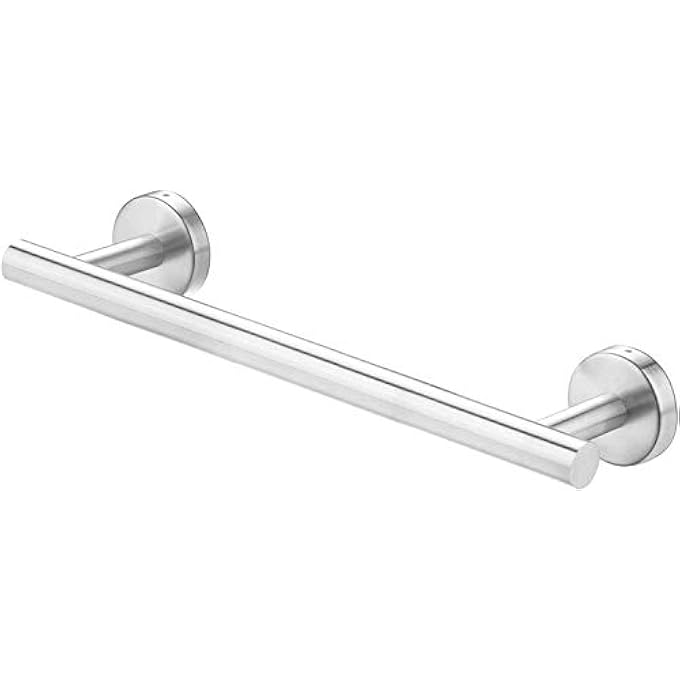 حامل مناشف فردي من الفولاذ المقاوم للصدأ للحمام والمطبخ وحامل مناشف اليد وشماعة مناشف الأطباق وقضيب مناشف مقاوم للماء مثبت على الحائط مقاس 12 بوصة - Image 1